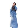 2025 Cross-border European and American Autumn New Denim Waist Hip Skirt Fashion Lace-up Long-sleeved Top Elegant
