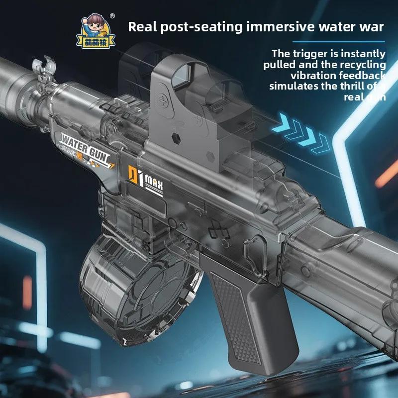 Non-Toxic Summer New Ak47 Electric Water Gun Pistol Shooting Toy Full Automatic Shoot Outdoor Toy For Children Adults Gift