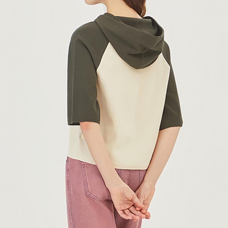 [Benetton] Benetton Raglan Color Hooded Knit Bakp06341 Be