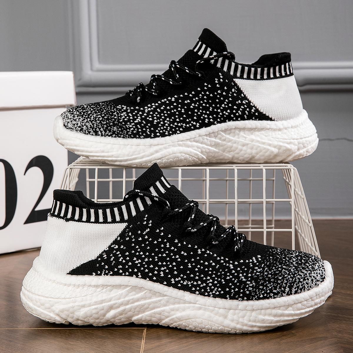 

Новые кроссовки для мужчин и женщин, повседневные носки для пар, обувь для тенниса, спорта, бега, сетчатые, дышащие, для ходьбы, Zapatos Mujer 37 чёрный