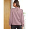 Women's Fashion Casual Spring Fall Solid Color Print Long Sleeve O-Neck Blouses & Shirts