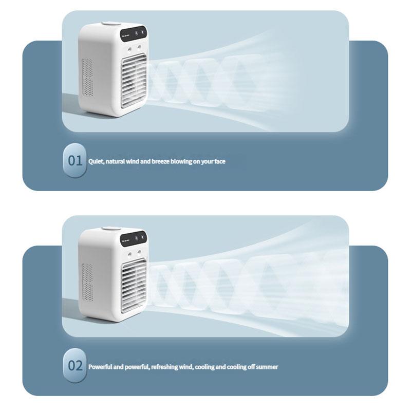 Portable Air Cooler USB Personal Misting Fan - Desktop Mini Air Conditioner Quiet Cooling for Home Office Travel