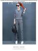 Trendy Spring/Summer 2025 Plus Size Women's Round Neck Sweatshirt & Long Pants Set