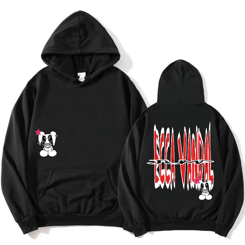 

STAR BUNNY Hoodies ECCA VANDAL Graphic Print Sweatshirt Long Sleeve Women Pullovers Unisex Streetwear Casual Hooded Tops XS