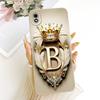 For Samsung Galaxy A01 Core Feather Crown Initial Letter Phone Case For Samsung A01 A01Core Shockproof Soft Silicone Bumpers