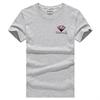 Men's Large White Round Neck Loose-Fit Short-Sleeve T-Shirt