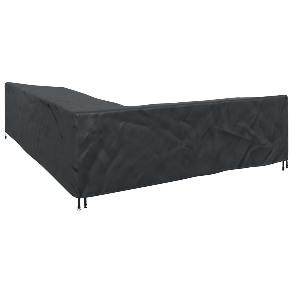 Waterproof L Shaped Furniture Cover 210D Oxford UV Resistant Patio Sectional Sofa Protector Garden Terrace Couch Shield Carry Bag 355x275x80cm