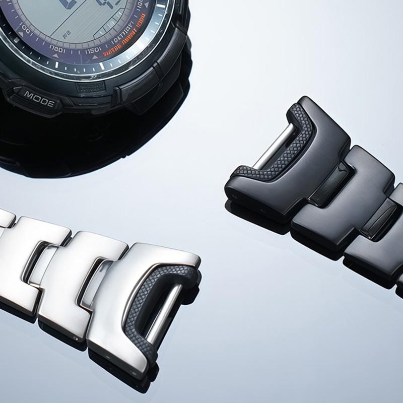Correa de Reloj Para Casio PRG-110T PRW-1300Y Correa de Aleación de Titanio Actualización Ligera Accesorios de Correa de Reloj para Montañismo al Aire Libre