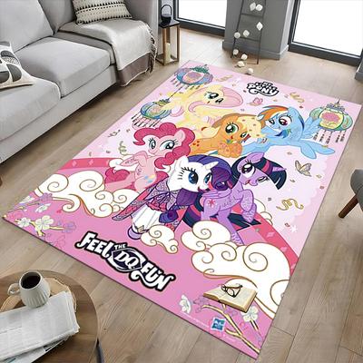 1pc Little Pony Friendship Carpet for Playroom Bedroom Living Room Sofa Home Decor,kids Game Area Rug Non-slip Floor Mat Y72992