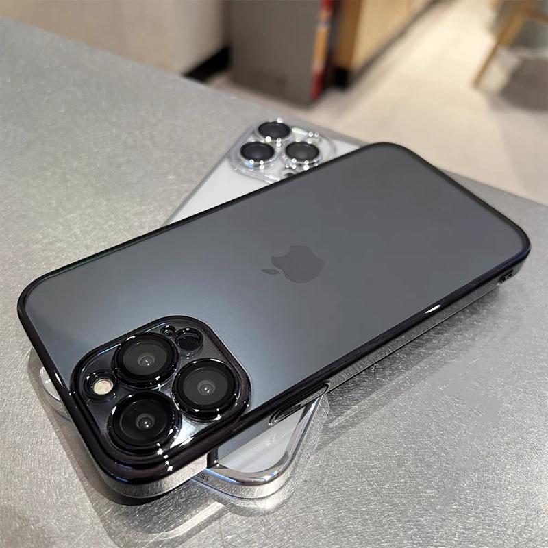 Luxury Electroplated Silicone Phone Case For iPhone 11 12 13 14 15 Pro Max Xs XR Max 7 8 Plus Mini Soft Transparent Cover