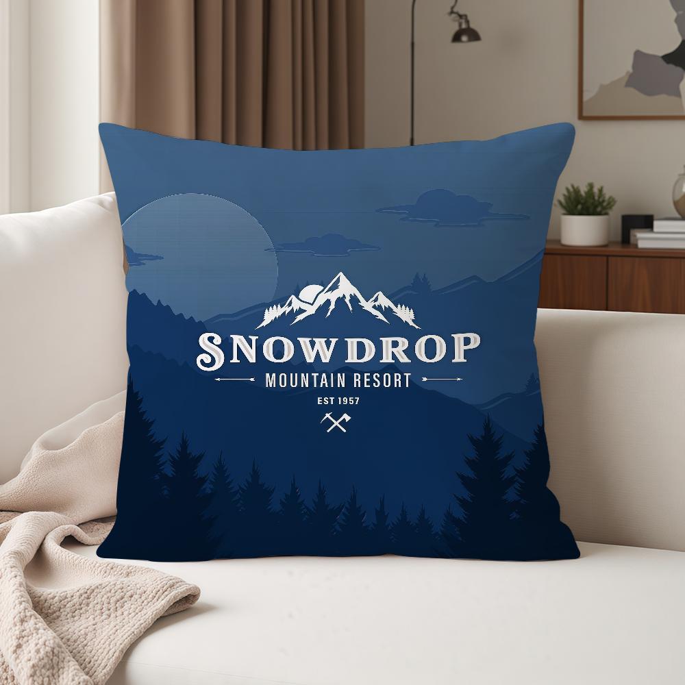 Japanese Outdoor Brand S-Snow P-Peak Pillow Case Suitable For Bedrooms Living Rooms Cars Home Decoration