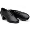 Women's Latin Dance Ballroom Corium Shoes Modern Jazz Dance Shoe Ladies Black Salsa Dancing Shoes Teacher Sports Shoe