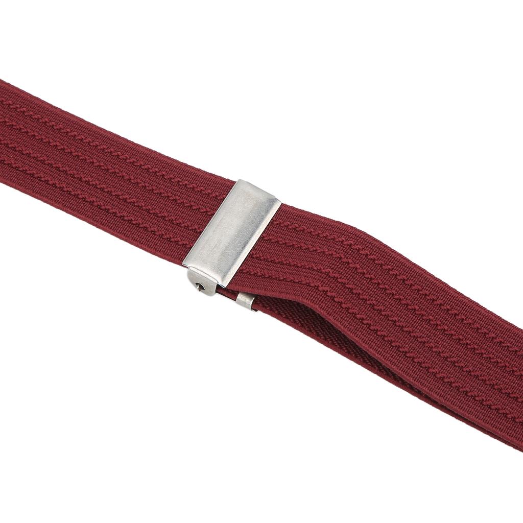 Mens Suspenders Approx 1x41.3in Nonslip Safe Sturdy Metal Wide Applicability Dress Suspenders for Work Wedding