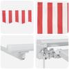 Manual Retractable Awning Red and White 4 * 3.5 M