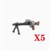 5/10 WW2 Soldier Weapons Building Block Two-color Printing Machine Rifle Submachine Sniper Guns Military Accessories Bricks C238