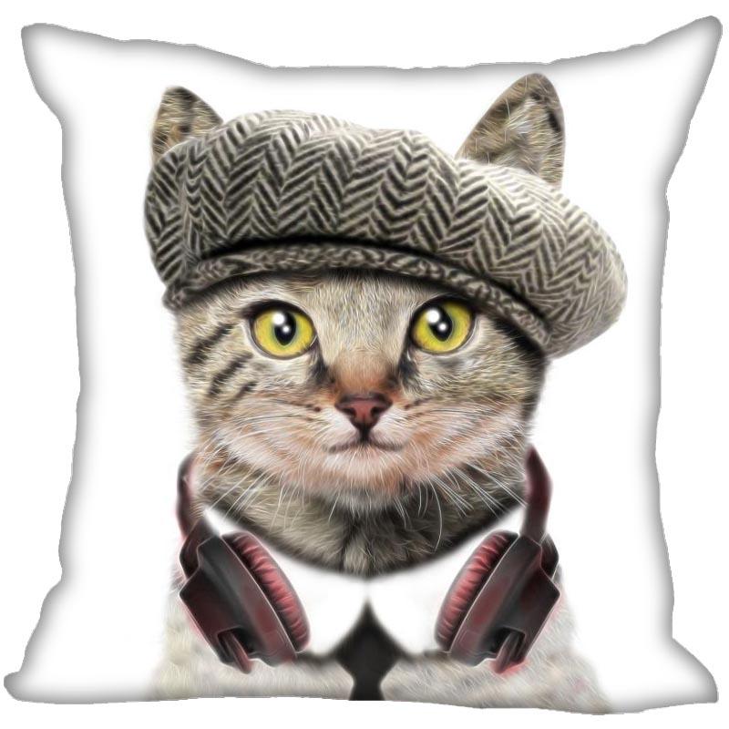 Bedroom Home Office Decor Pillowcase Square  Funny Cat Animal