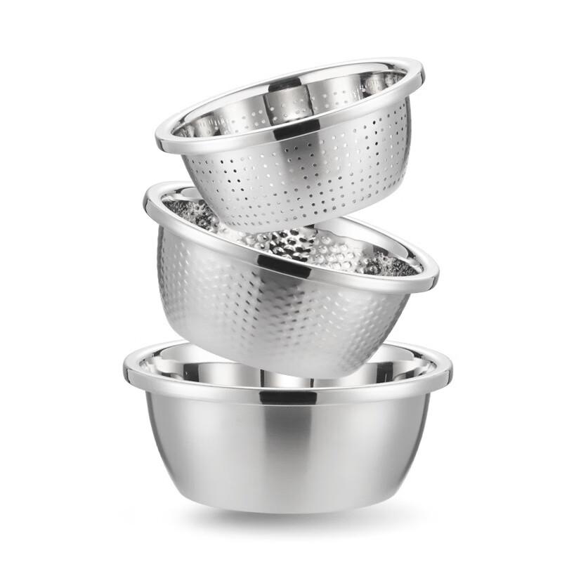 Sisigang Verdicktes Edelstahl Mehrzweck-Rührschüssel- und Siebset