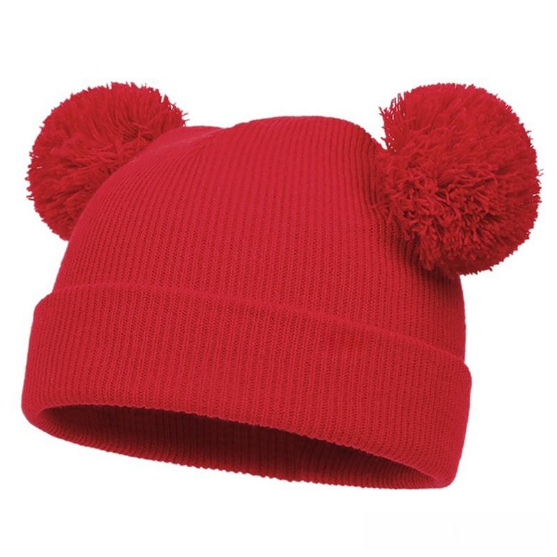 Toddler Baby Winter Autumn Knitted Hat Solid Color Cute Cap