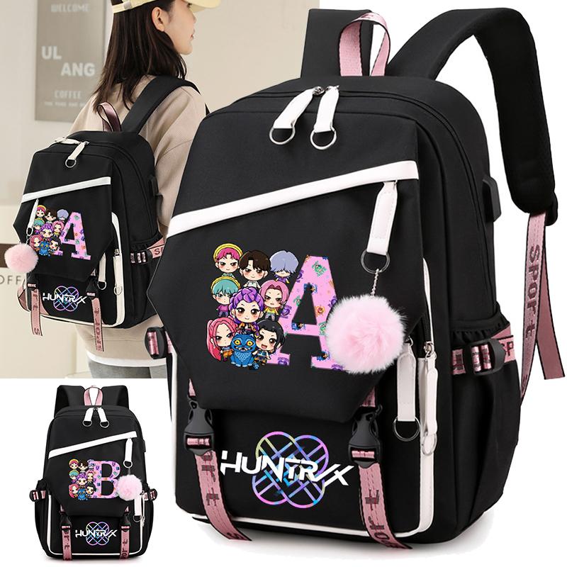 26 English Letter K-pop Demon Hunters Printed Large Capacity Backpack for Teenger Student Girl Boy Schoolbag Bookbag Women Waterproof Travel Bag Gift