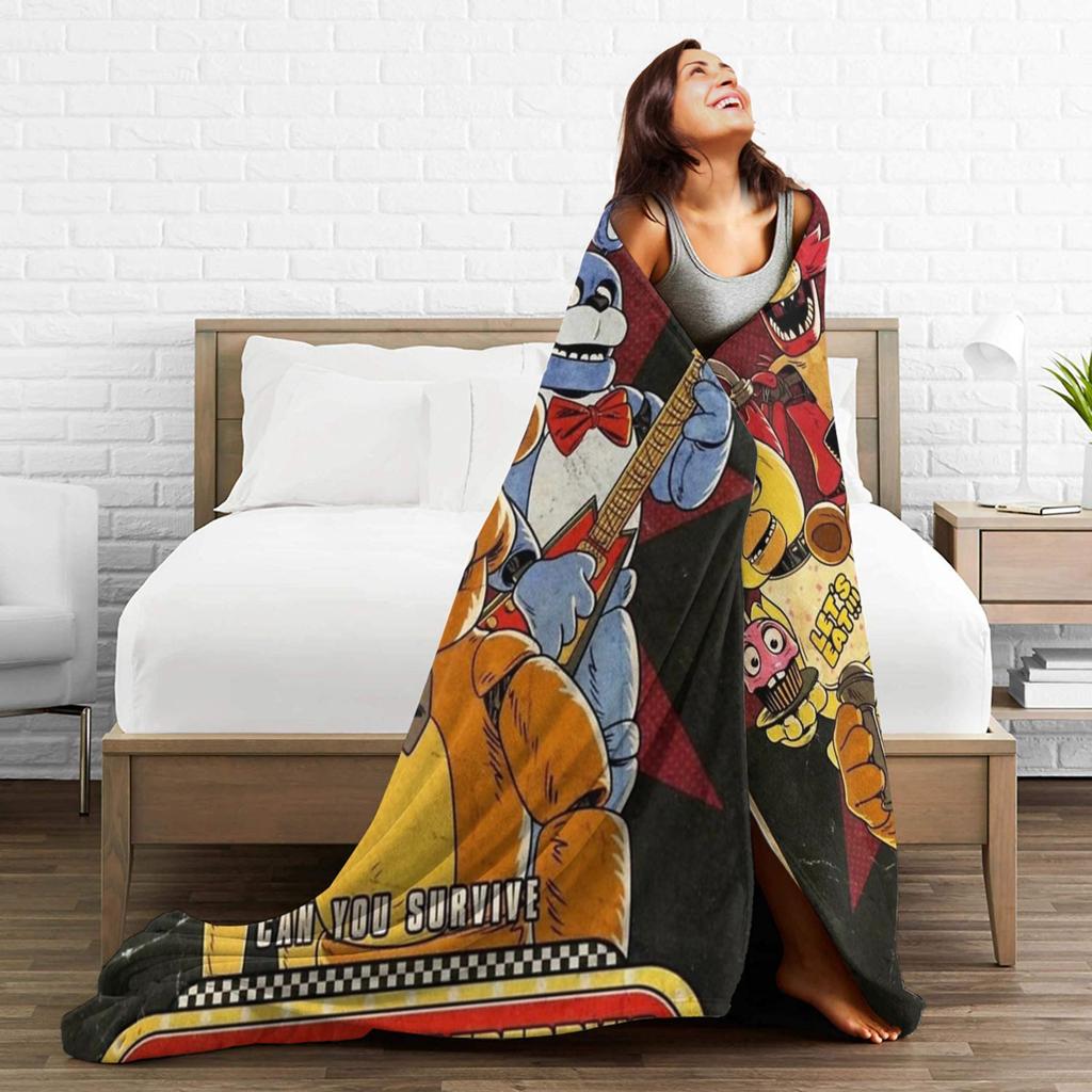 FNAF At Freddys Accessories Blanket Super Soft Cozy Film Throw Blankets for Couch 50x60 Inches Multi-size Bedspread