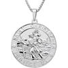 St. Christopher Joias Prata Esterlina 925, Talismã Protetor Religioso Antigo Pingente para Homens Mulheres, Moeda/redondo/oval/medalha/quadrado/porta-retrato Tangrui