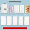 2025 A6 Password Lock Diary with Foldable Pages - Student Check-in & Storage Memo Book