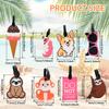 8Pcs Cartoon Luggage Tags Suitcase Identify Labels PVC Travel Baggage Tags with Adjustable Strap for Suitcases Travel Bag Decor