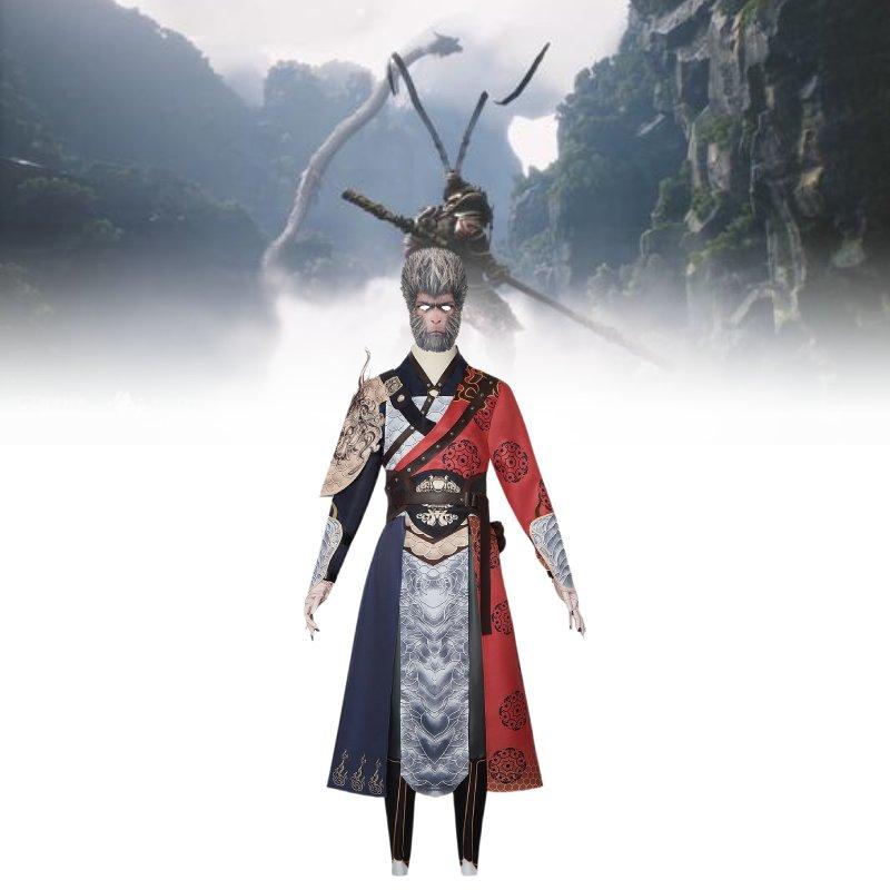 Black Myth Wukong Character Halloween Costume Set Performance Cosplay Clothes