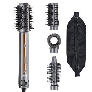 VEVOR Hair Air Styler and Dryer Brush, 4-in-1 Multi Hair Styler, 110,000 RPM High-Speed Ionic Hot Air Styler with 3 Brushes & 1 Nozzle