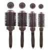 Ceramic Boar Bristle Round Comb with Aluminum Tube