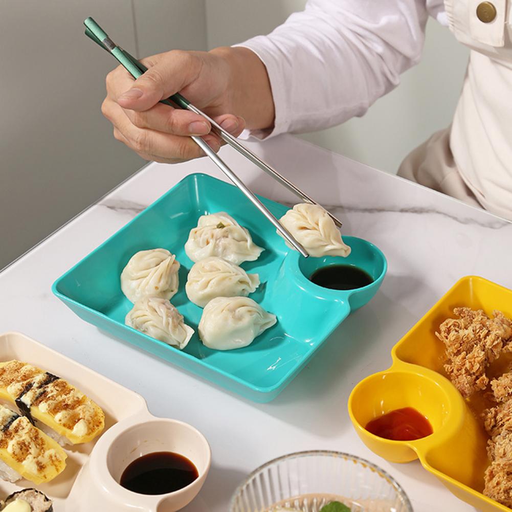 Knödelteller mit Saucenschalen-Design, vielseitig, leicht zu reinigen, für Snacks, Desserts, Sushi, Küchengeschirr