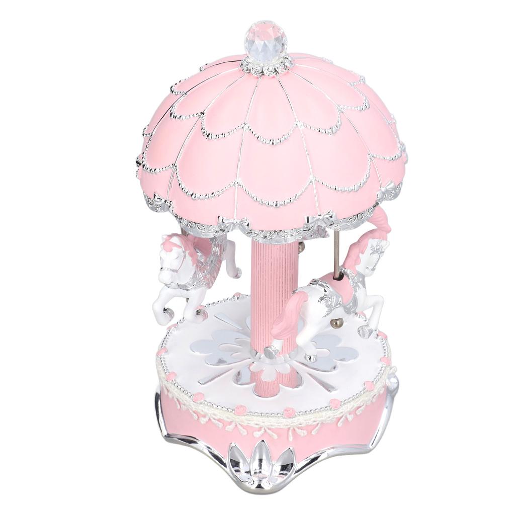 Luminous Carousel Music Box European Style Color Changing Carousel Music Box for Friends Spouse