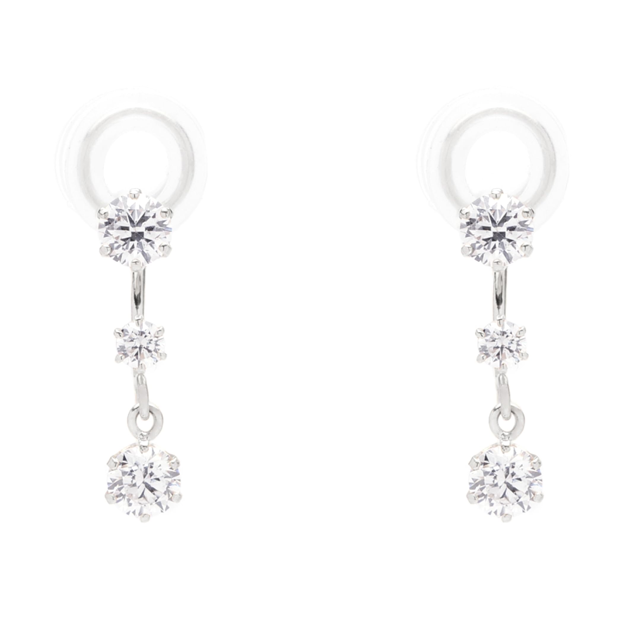 

ESTELLE [Official] Women s Earrings, 10K White Gold, Cubic Zirconia, 0282-0145-0019-0000