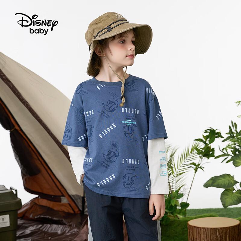 Disney Boys  Color-blocked Faux Two-piece Long Sleeve Tee 150