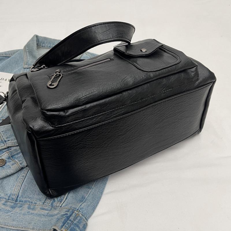 Vintage kabelka tote z PU kůže v evropském stylu Dámská velkokapacitní ležérní kabelka přes rameno crossbody Módní KTY