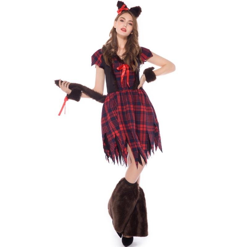 Halloween Costume Adult Masquerade Party Animal Fox Female Cosplay Nightclub Stage Costume
