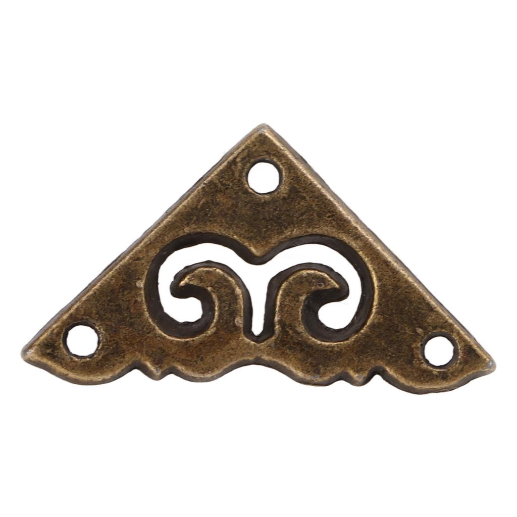 20 Pieces Bronze Zinc Alloy Corner ors with Retro Elegance Design for Wooden Box Cabinet Decoration