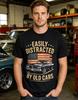 Easily Distracted By Old Cars T-Shirt Classic Car Guy Funny Vintage | Unisex T-Shirt, Crew Neck 2026 Summer, Short-Sleeved