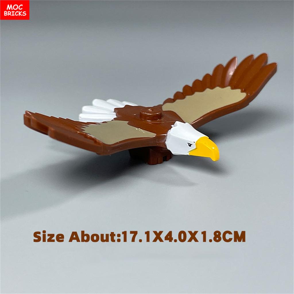 MOC Bricks Jungle Underbrush Forest Animal Monkey Goat Giraffe Bird Night Owl Accessories Building Blocks Friend Toys Gifts