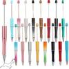 Beadable Writing Pens for Crafting 16-Color DIY izable Pen Set for School, Office & Creative Gifts | Smooth Writing, Stainless Steel Shaft