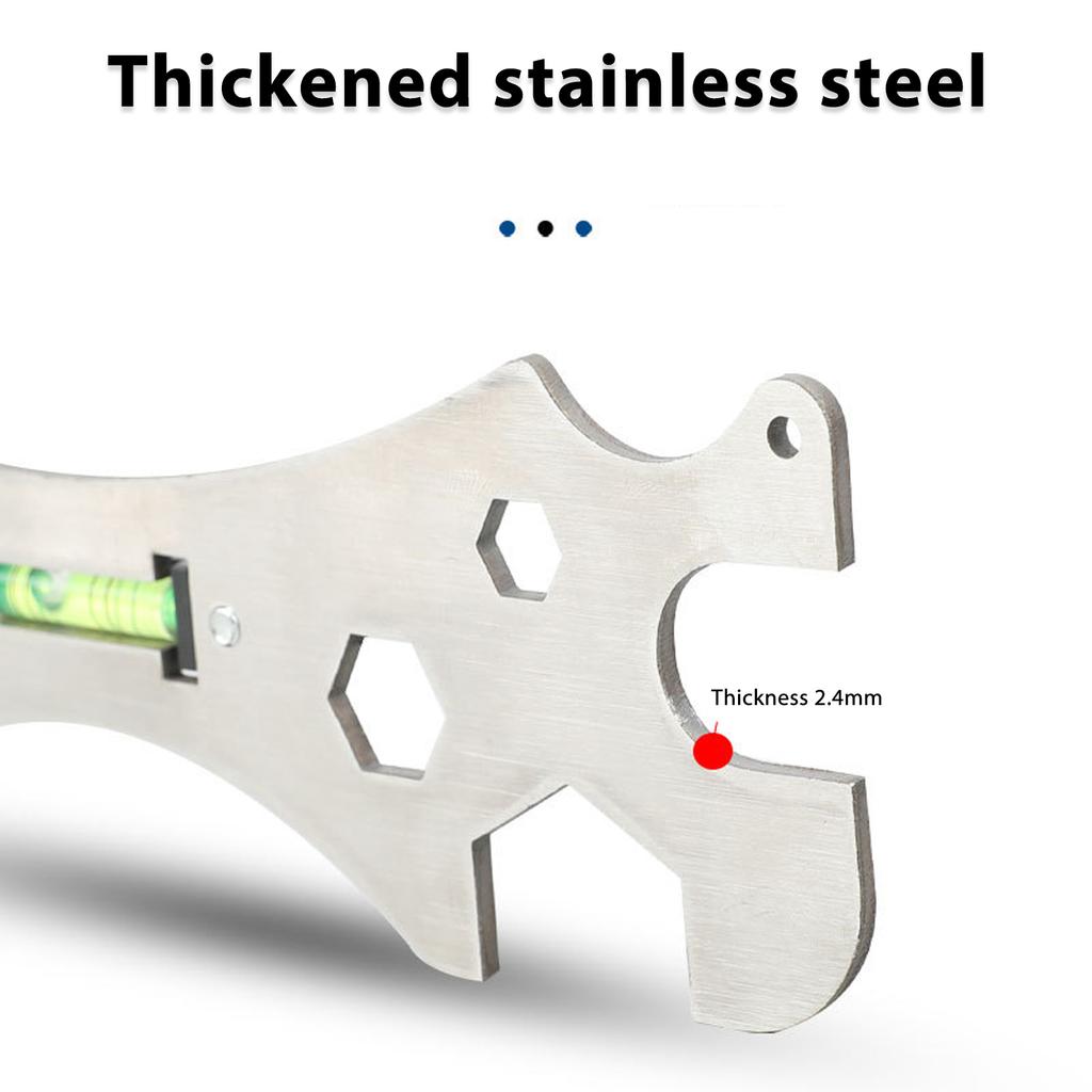 Shower Install Wrench Special Wrench Multifunctional Bathroom Wrench with Level Faucet Plumbing Install Tool