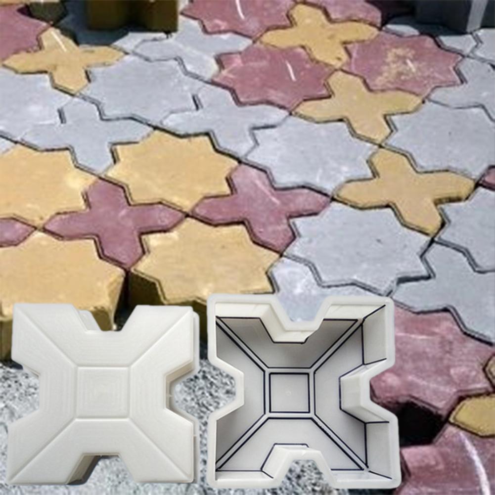 Plastic Concrete Molds Reusable DIY Garden Pavement Mold Path Paving Concrete Brick Mould for Sidewalk Walkway Path Patio