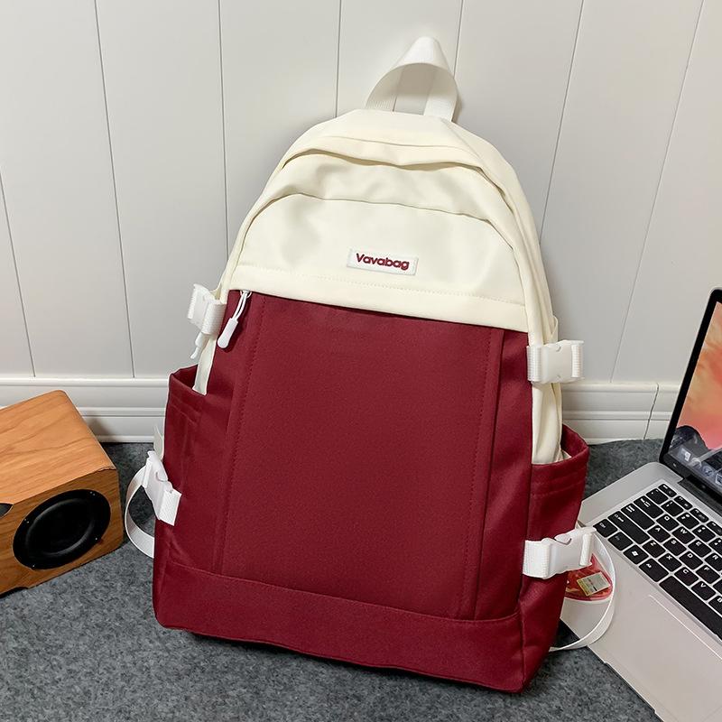 School bag girls primary school students burgundy school backpack middle school students high quality fashion junior high school backpack