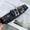 European and American Style Punk Leather Y2K Women's Jeans Belt