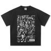 Hip Hop Legenden Collage Grafik T-Shirt Unisex Oversized Rapper Lässig Baumwolle Kurzarm Streetwear Vintage Mode Top