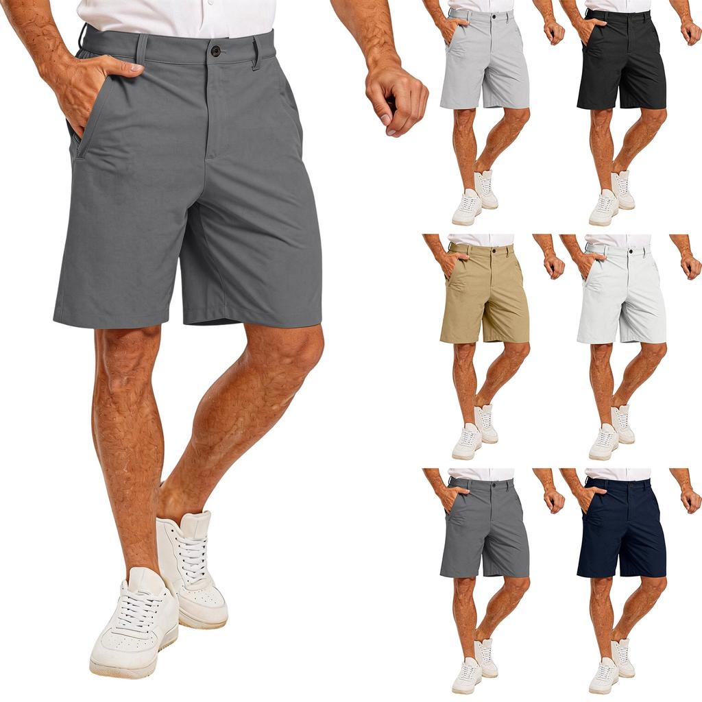 Herren-Golfshorts, Fünf-Taschen-Hose, Arbeits- und Freizeithose mit geradem Bein, Leichte und schnelltrocknende Outdoor-Sporthose