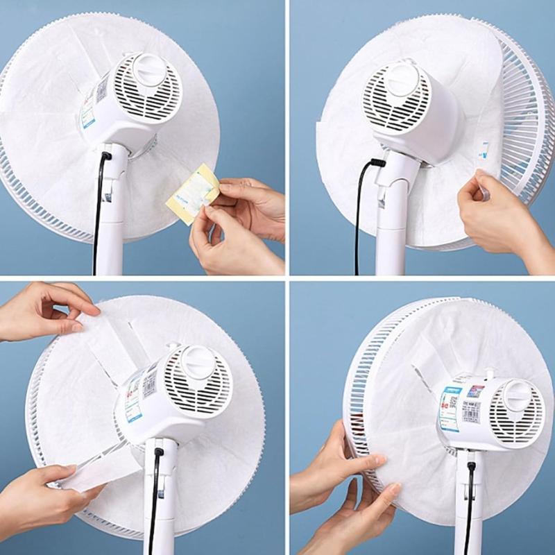Reusable Electrostatic Fan Dust Cover Breathable Filter Guard Nonwoven Texture Suitable for Home Office Desk Fans