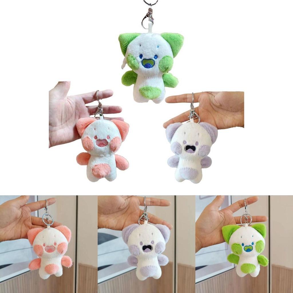 Pp Cotton 4.7in Dudu Cat Plush Toy Keychain Charm