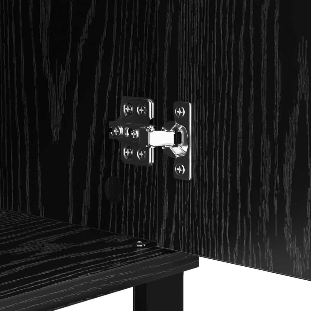 Sideboard in Black Oak Look 35 x 40 x 70 cm Engineered Wood
