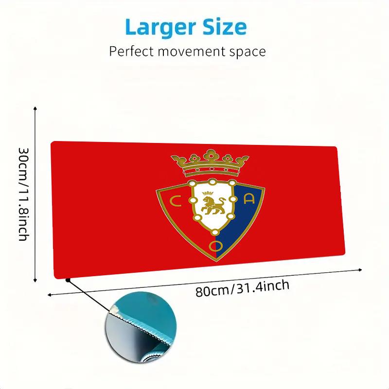 CA Osasuna Print Cushion Non-slip Laptop Tablet Big Mousepad XXL Mat Mini PC Playmat With Lock edge